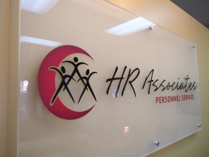 HR Associates Lobby Sign