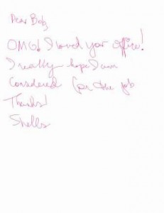 HR Associates A Bad Thank You Note