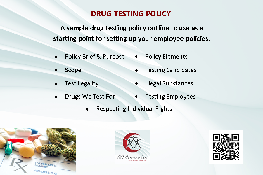 Drug Testing Policy Outline HR Associates
